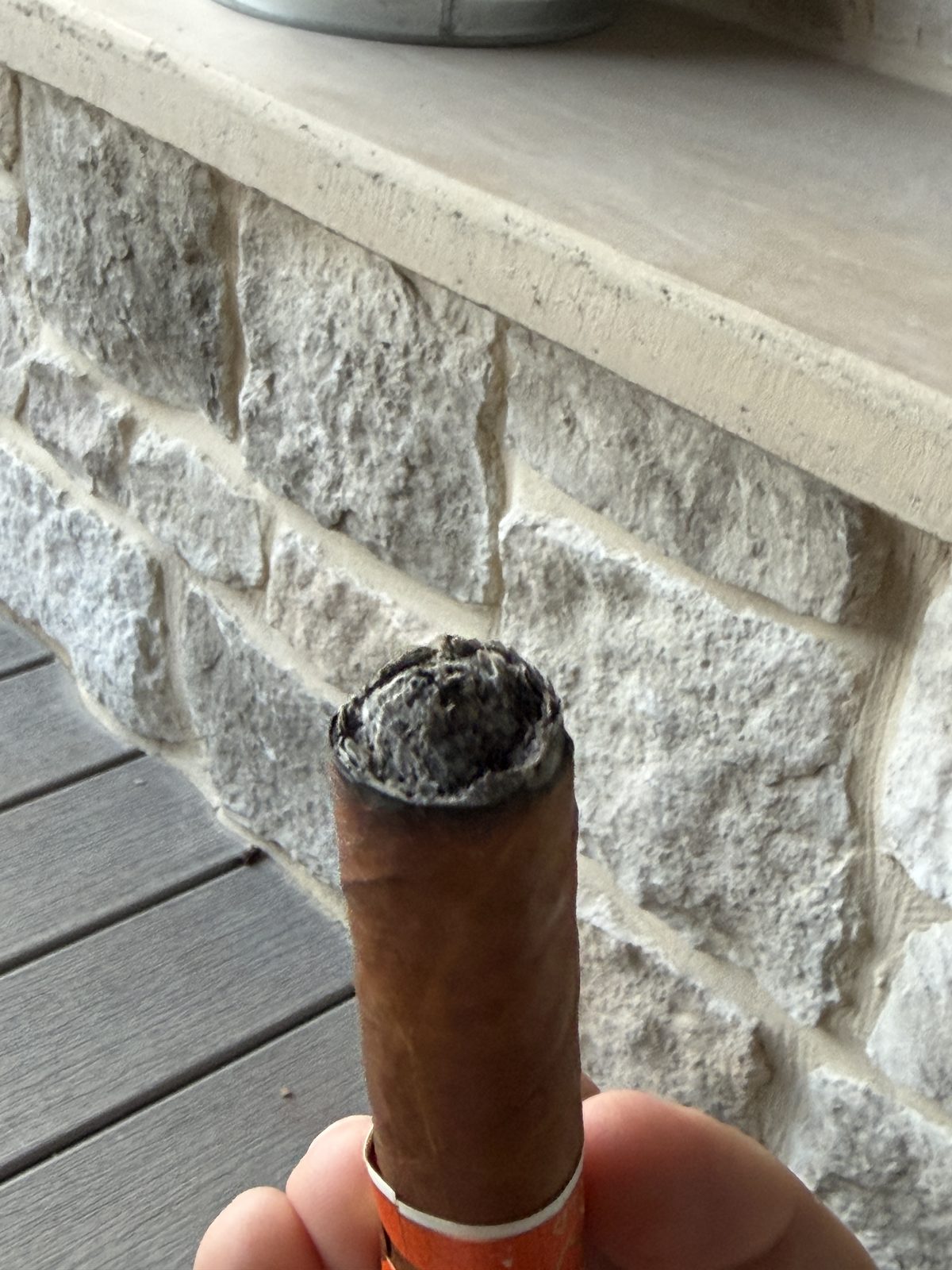 Foot of the Crux Guild Toro right after the ash came off, dark cratered ember